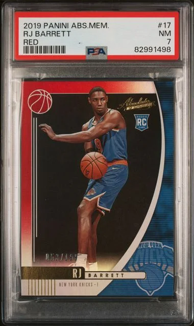 2019-20 Panini Absolute RJ Barrett Memorabilia Red #17 card image