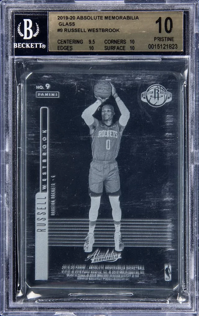 2019-20 Panini Absolute Russell Westbrook Memorabilia Glass #9 card image