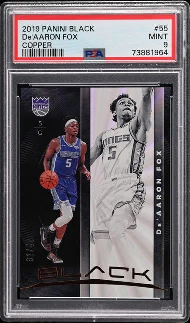 2019-20 Panini Black De'Aaron Fox Copper #55 card image