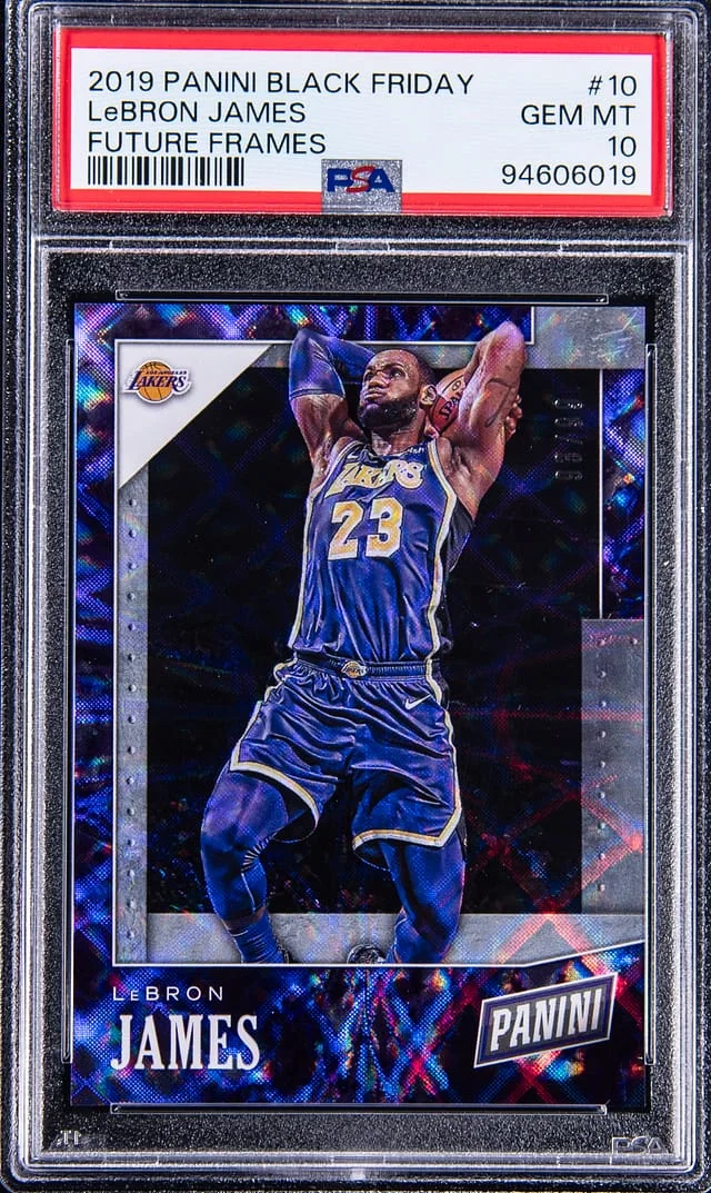2019-20 Panini Black LeBron James Friday Future Frames #10 card image