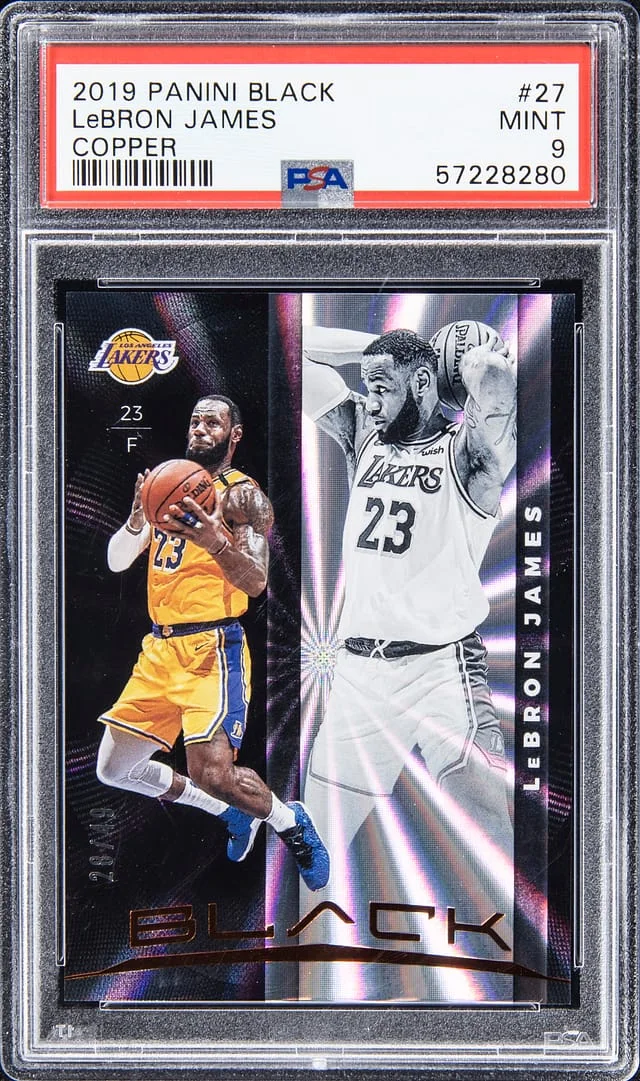 2019-20 Panini Black LeBron James Copper #27 card image