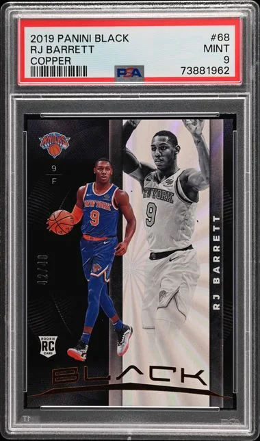 2019-20 Panini Black RJ Barrett Copper #68 card image