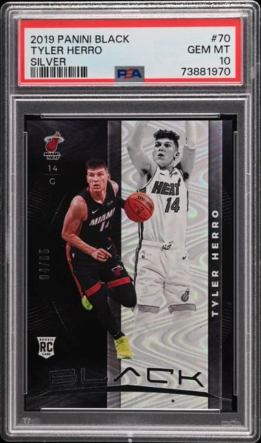 2019-20 Panini Black Tyler Herro Silver #70 card image