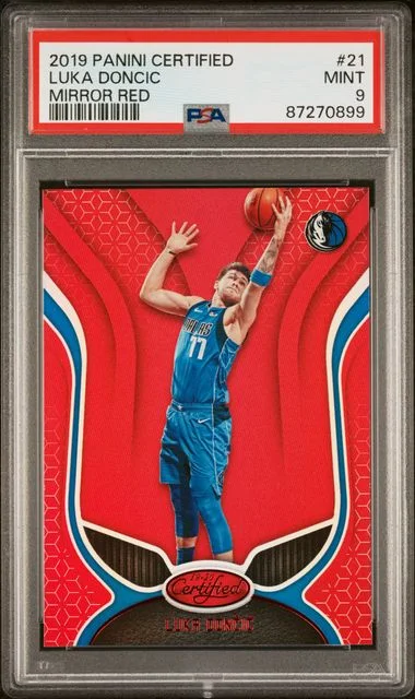 2019-20 Panini Certified Luka Doncic Mirror Red #21 card image