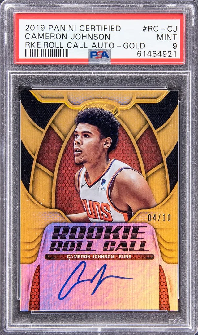 2019-20 Panini Certified Roll Call Autographs Gold #-CJ Cameron Johnson #no-number card image