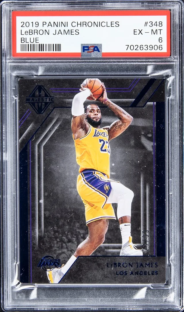 2019-20 Panini Chronicles LeBron James Blue #348 card image