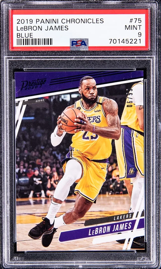 2019-20 Panini Chronicles LeBron James Blue #75 card image