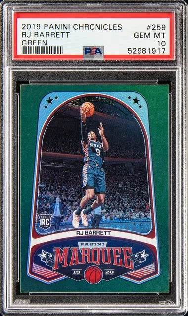 2019-20 Panini Chronicles Rj Barrett Green #259 card image
