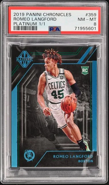 2019-20 Panini Chronicles Romeo Langford Platinum #359 card image