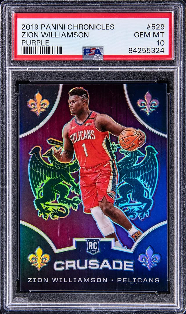 2019-20 Panini Chronicles Zion Williamson Purple #529 card image