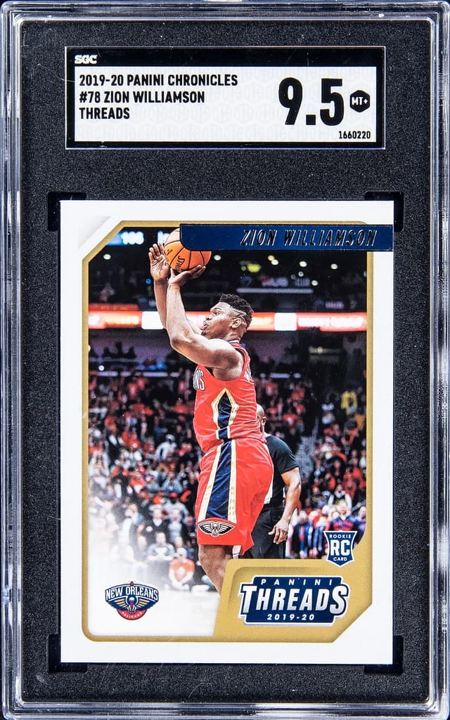 2019-20 Panini Chronicles Zion Williamson Threads #78 card image