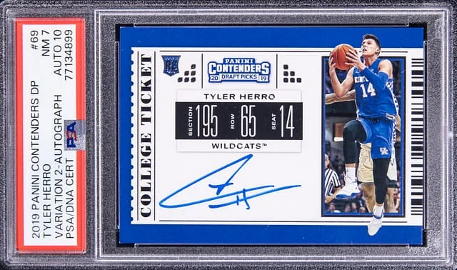 2019-20 Panini Contenders Draft Picks Tyler Herro Variation 2- Autograph #69 card image