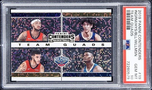 2019-20 Panini Contenders Ingram/Hayes/Ball/Williamson Team Quads #19 card image