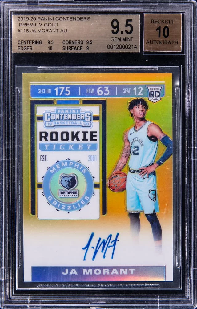 2019-20 Panini Contenders Ja Morant Variations The Finals Ticket #118 card image
