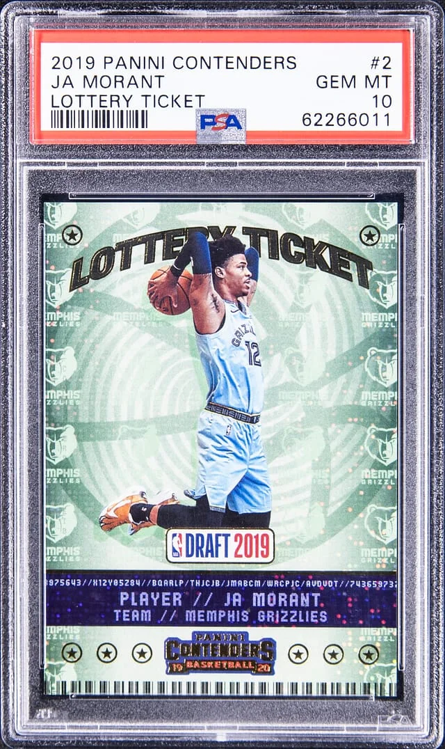 2019-20 Panini Contenders Ja Morant Lottery Ticket #2 card image