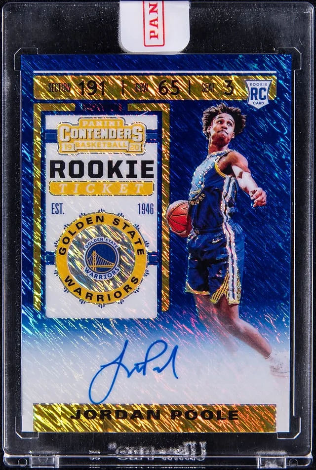 2019-20 Panini Contenders Jordan Poole Season Ticket #101 card image