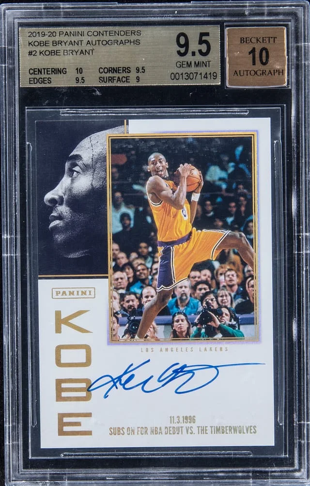 2019-20 Panini Contenders Kobe Bryant Autograph #2 card image