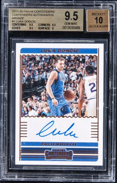 2019-20 Panini Contenders Luka Doncic Autographs Bronze #1 card image