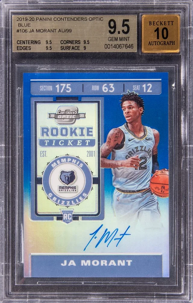 2019-20 Panini Contenders Optic Basketball Ja Morant #106 card image