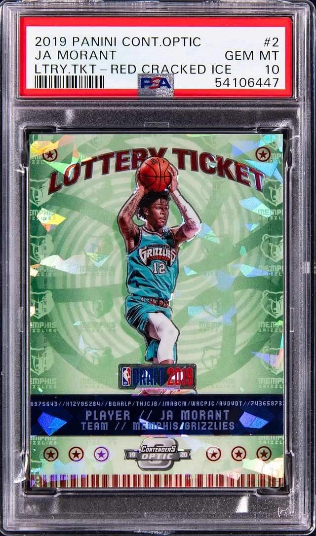 2019-20 Panini Contenders Optic Ja Morant Lottery Ticket #2 card image