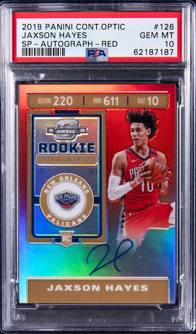 2019-20 Panini Contenders Optic Jaxson Hayes Sp Autograph Red #126 card image