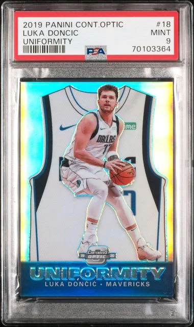 2019-20 Panini Contenders Optic Luka Doncic Uniformity #18 card image