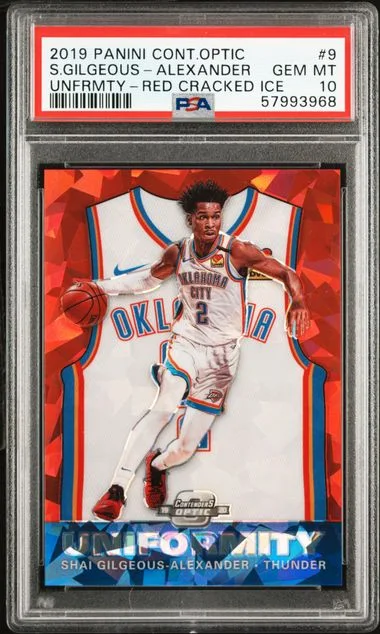 2019-20 Panini Contenders Optic Shai Gilgeous-Alexander Uniformity #9 card image