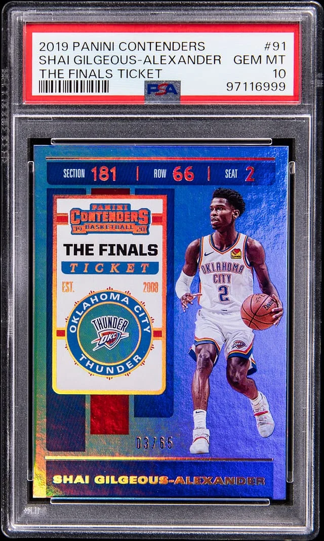 2019-20 Panini Contenders Shai Gilgeous-Alexander The Finals Ticket #91 card image