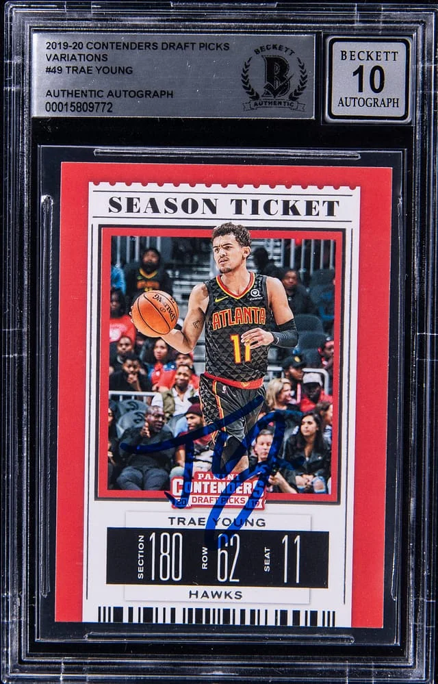 2019-20 Panini Contenders Trae Young Variations #49 card image