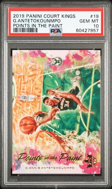 2019-20 Panini Court Kings Giannis Antetokounmpo Points In The Paint #19 card image