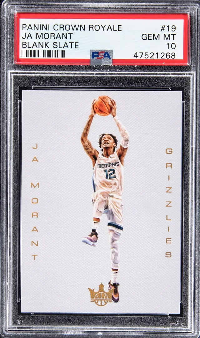 2019-20 Panini Court Kings Ja Morant Heir Apparent Autograph #19 card image