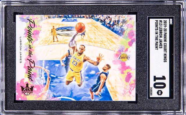 2019-20 Panini Court Kings LeBron James Points In The Paint #13 card image