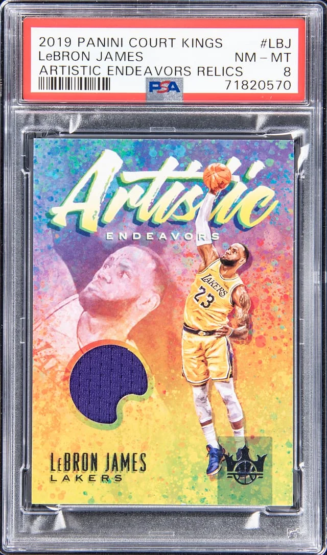 2019-20 Panini Court Kings LeBron James Artistic Endeavors Relics #AE-LBJ card image