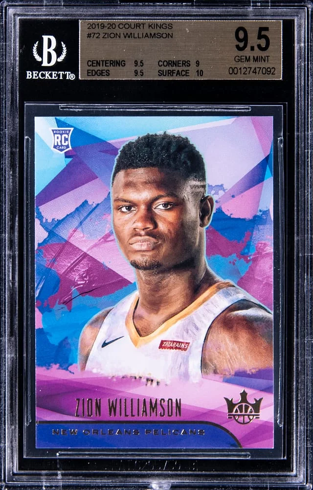 2019-20 Panini Court Kings Zion Williamson #72 card image