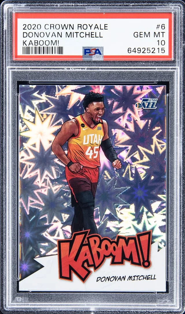 2019-20 Panini Crown Royale Donovan Mitchell Kaboom #6 card image