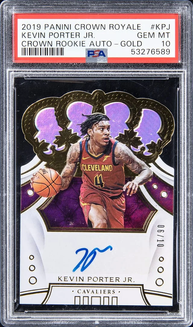 2019-20 Panini Crown Royale Kevin Porter Jr. Autograph Gold #CR-KPJ card image