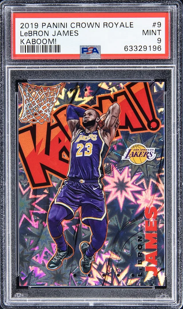 2019-20 Panini Crown Royale LeBron James Kaboom! #9 card image