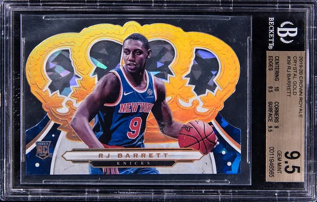 2019-20 Panini Crown Royale RJ Barrett Crystal Gold #39 card image