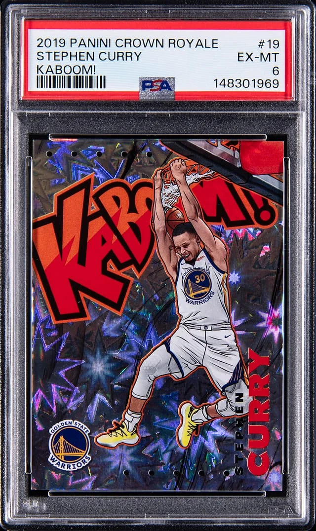 2019-20 Panini Crown Royale Stephen Curry Kaboom! #19 card image