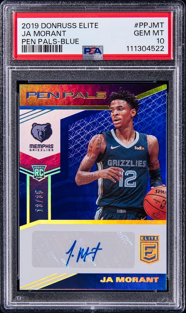 2019-20 Panini Donruss Ja Morant Elite Pen Pals #PP-JMT card image