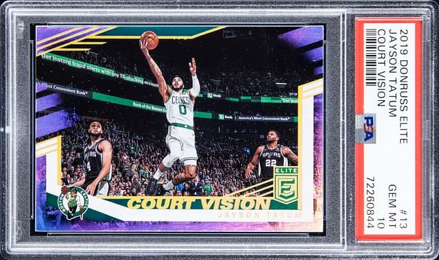 2019-20 Panini Donruss Jayson Tatum Elite Court Vision #13 card image