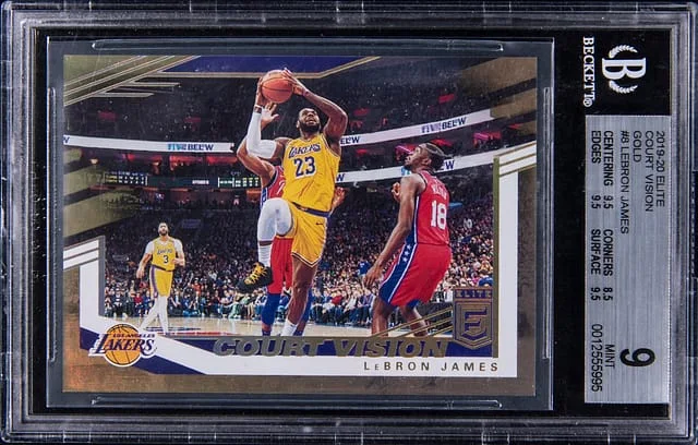 2019-20 Panini Donruss LeBron James Elite Court Vision Gold #8 card image