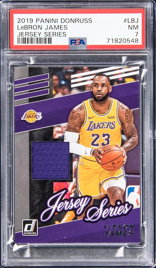 2019-20 Panini Donruss LeBron James Jersey Series #JS-LBJ card image