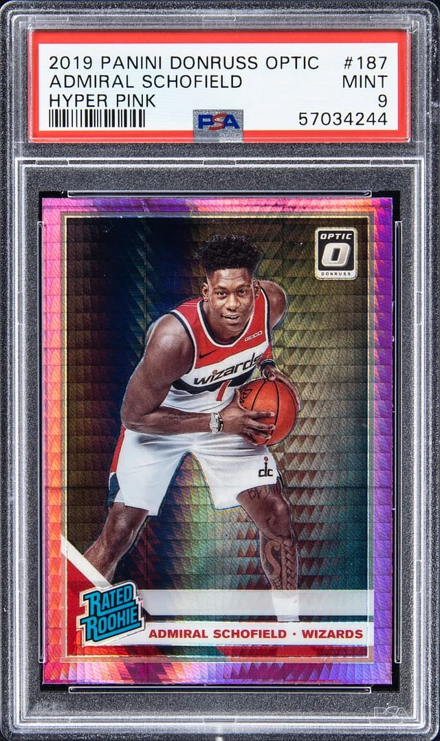 2019-20 Panini Donruss Optic Admiral Schofield Hyper Pink #187 card image