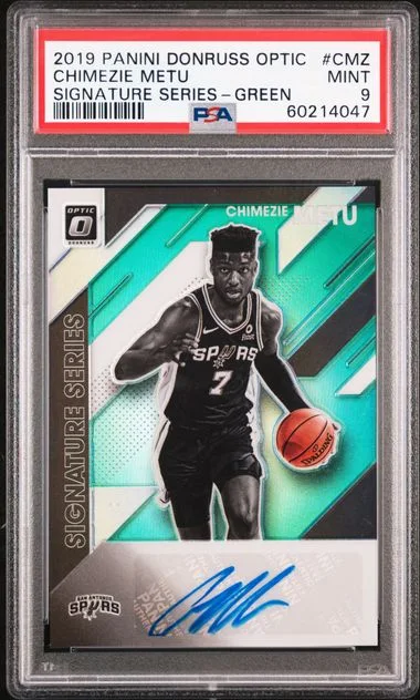 2019-20 Panini Donruss Optic Chimezie Metu Signature Series Green #SS-CMZ card image