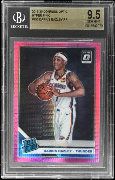 2019-20 Panini Donruss Optic Darius Bazley Hyper Pink #156 card image