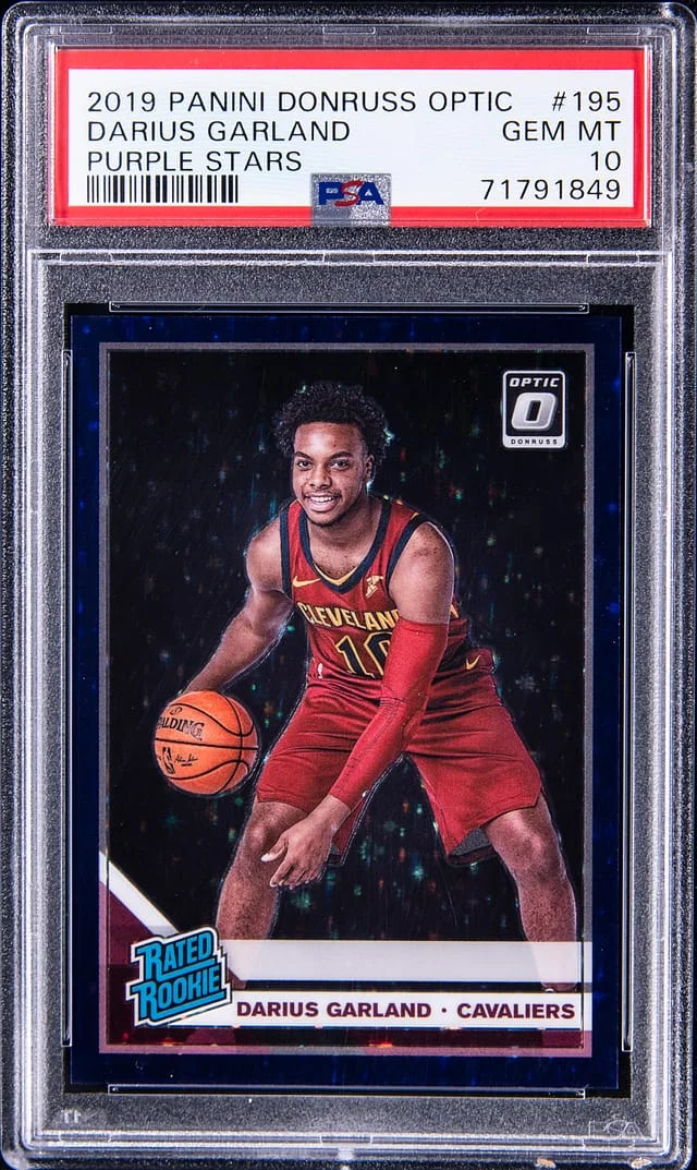 2019-20 Panini Donruss Optic Darius Garland Hyper Pink Rated #195 card image