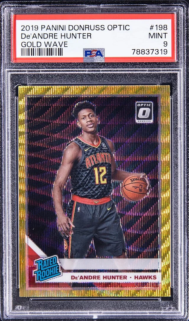 2019-20 Panini Donruss Optic De'Andre Hunter Gold Wave #198 card image