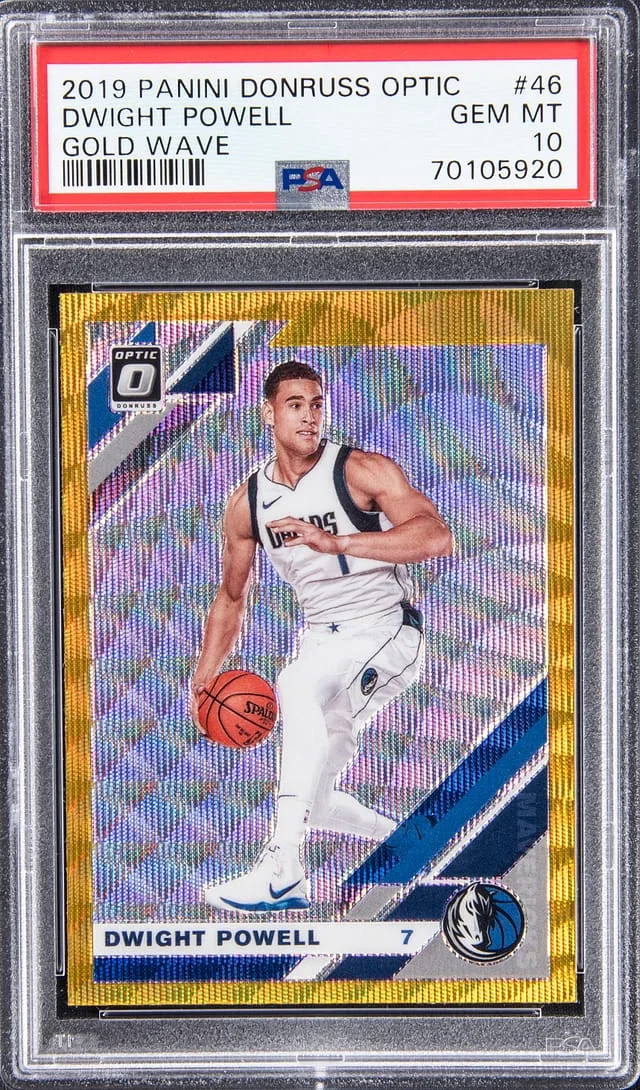 2019-20 Panini Donruss Optic Dwight Powell Gold Wave Prizm #46 card image