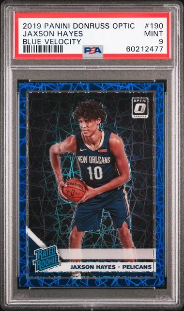 2019-20 Panini Donruss Optic Jaxson Hayes Blue Velocity #190 card image